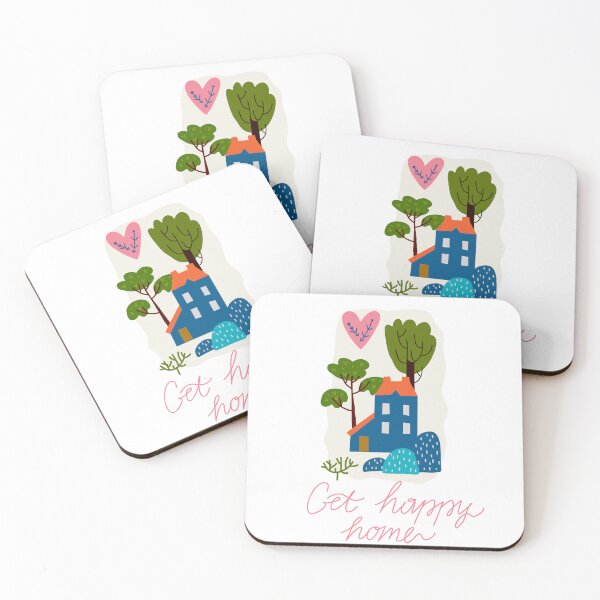 Item preview, Get happy Home. Farm house. Illustration with a landscape in a rural style in a cute naive style. designed and sold by Olga Matskevich.
