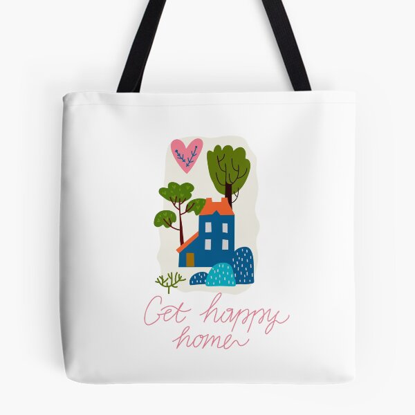 Item preview, Get happy Home. Farm house. Illustration with a landscape in a rural style in a cute naive style. designed and sold by Olga Matskevich.