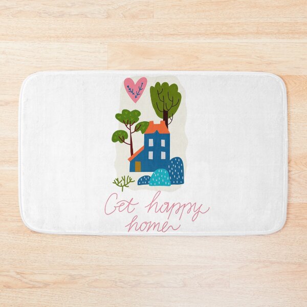 Item preview, Get happy Home. Farm house. Illustration with a landscape in a rural style in a cute naive style. designed and sold by Olga Matskevich.