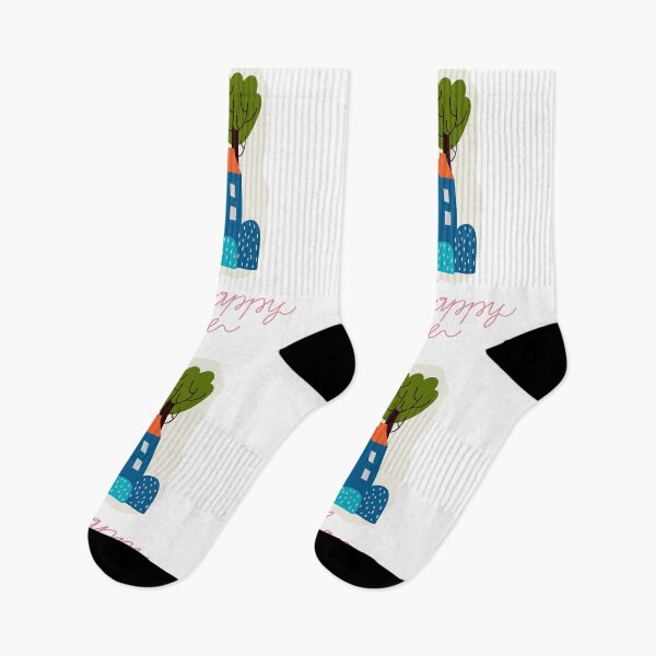 Item preview, Get happy Home. Farm house. Illustration with a landscape in a rural style in a cute naive style. designed and sold by Olga Matskevich.