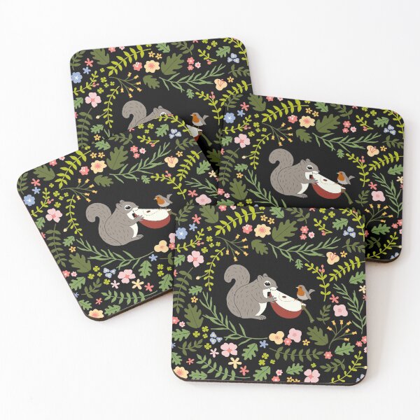 Item preview, Friendship Squirrel-Robin_BgBlack designed and sold by miavaldez.