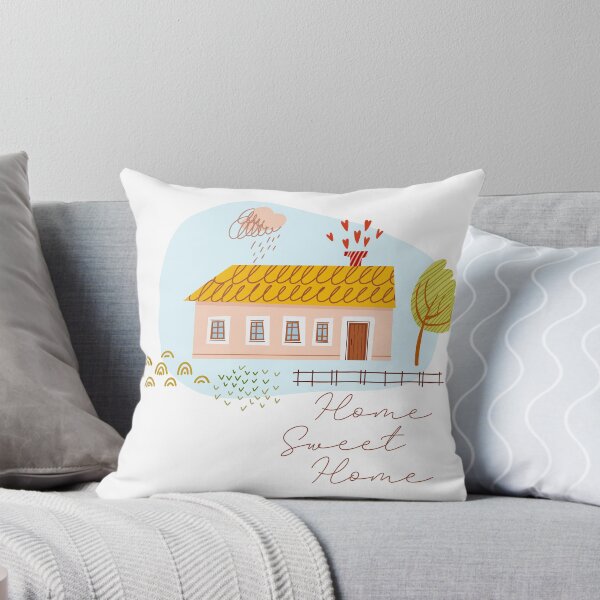 Item preview, Home Sweet Home. Farm house. Illustration with a landscape in a rural style in a cute naive style. designed and sold by Olga Matskevich.