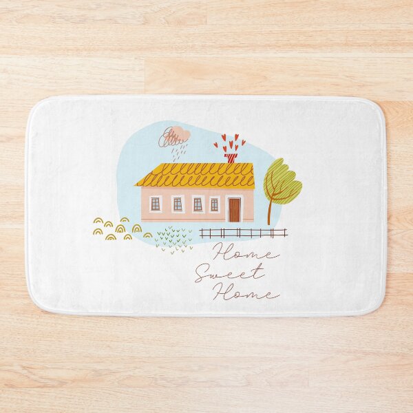 Item preview, Home Sweet Home. Farm house. Illustration with a landscape in a rural style in a cute naive style. designed and sold by Olga Matskevich.