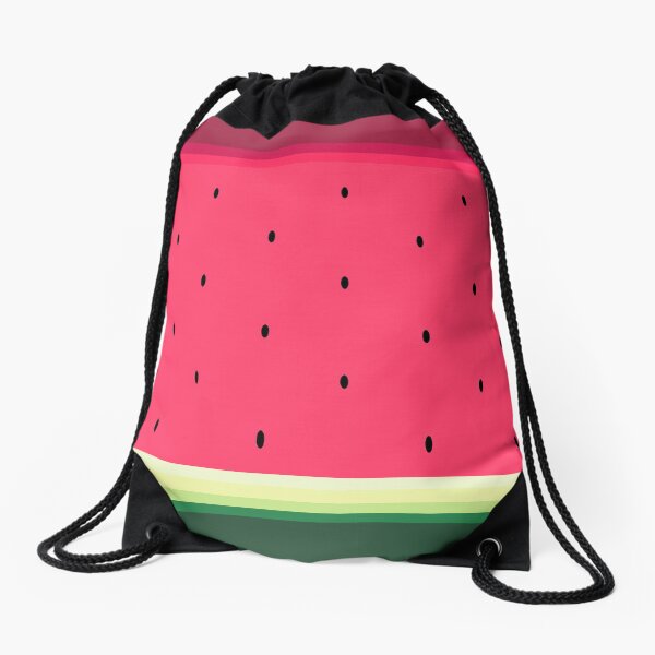 Watermelon // Graphic Fruit Pattern Drawstring Bag