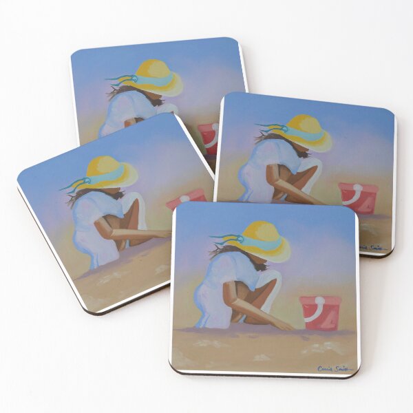 Item preview, girl on beach designed and sold by CarrieSmithArt.