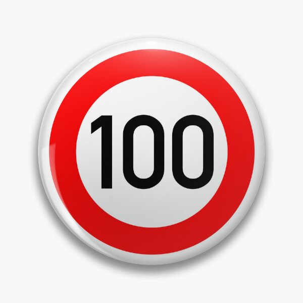 Item preview, Road Sign - Maximum speed limit 100 designed and sold by JustCoolShop.