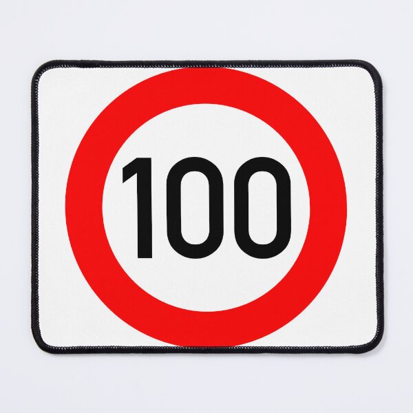 Item preview, Road Sign - Maximum speed limit 100 designed and sold by JustCoolShop.