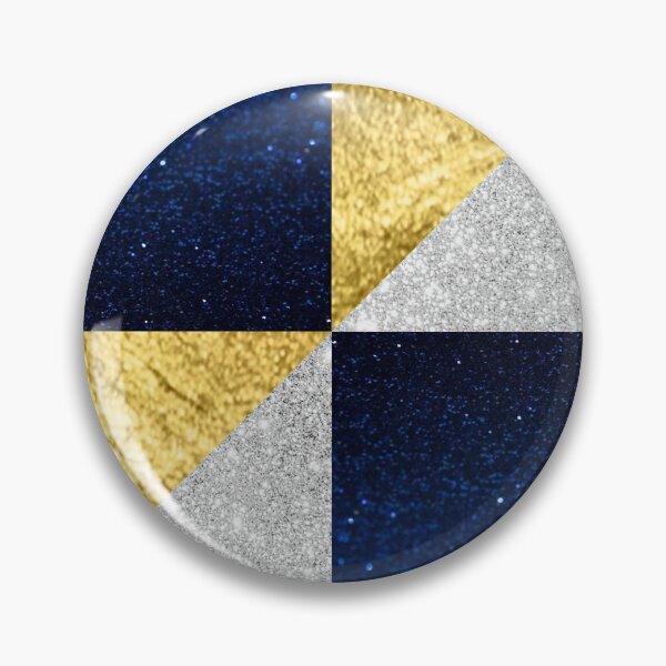Item preview, Gold, Silver And Blue Modern Geo Triangles  designed and sold by BronikowskiART.
