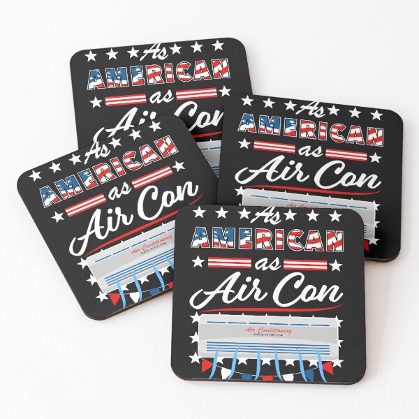 Item preview, As American As Air Con Funny USA 4th of July Patriotic designed and sold by SuperFreshArt.