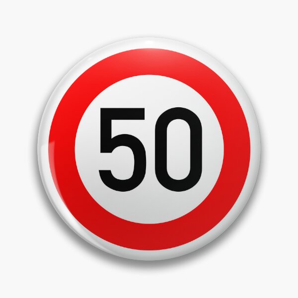 Item preview, Road Sign - Maximum speed limit 50 designed and sold by JustCoolShop.