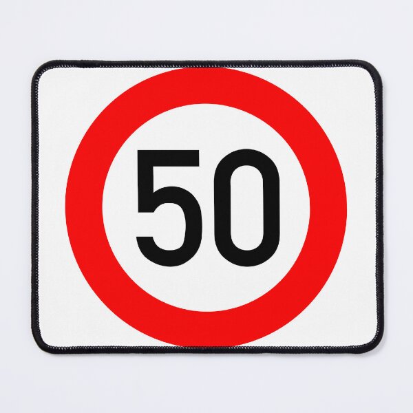 Item preview, Road Sign - Maximum speed limit 50 designed and sold by JustCoolShop.