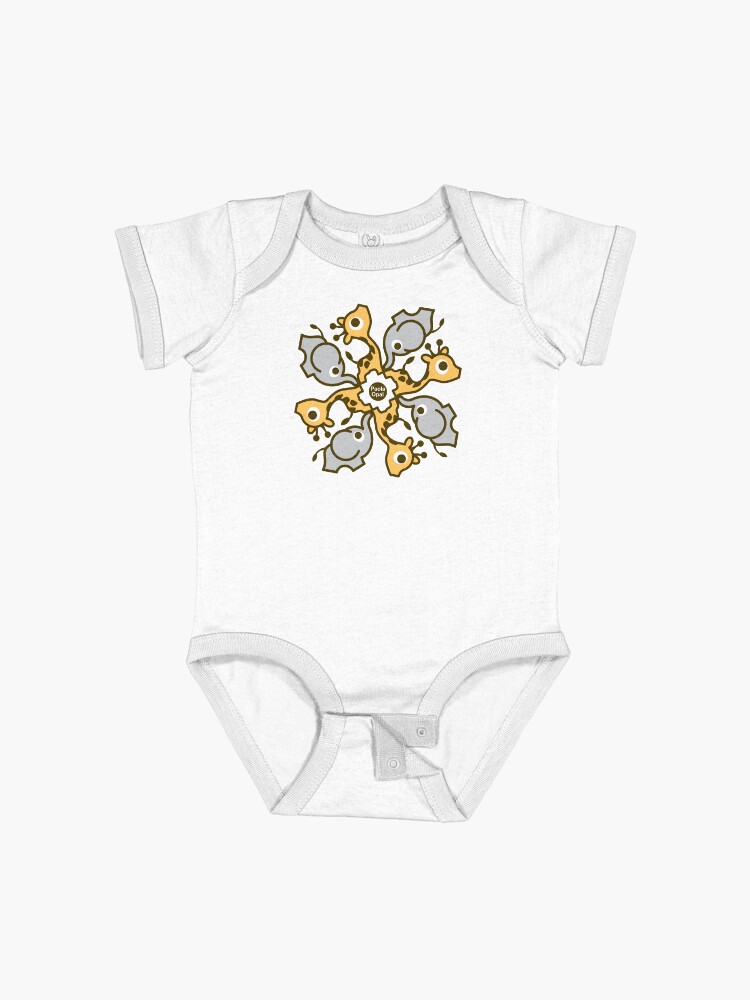 Thumbnail 1 of 2, Baby One-Piece, Giraffe and Elephant Spiral Pattern designed and sold by PaolaOpal.