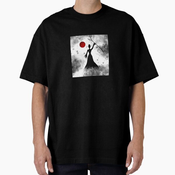Man in Black Blood Moon (square) Oversized T-Shirt