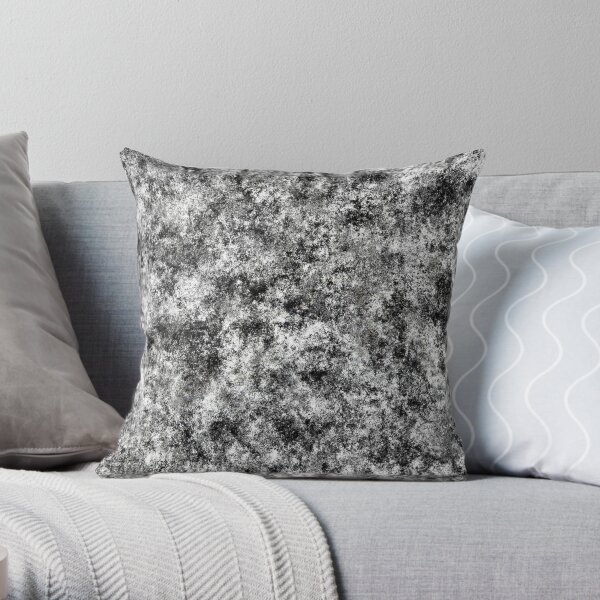  Luxe Black and  white Marble Throw Pillow Throw Pillow