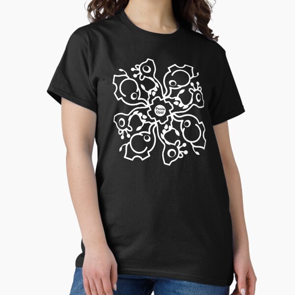 Giraffe and Elephant Spiral Pattern (Reverse Version) Classic T-Shirt