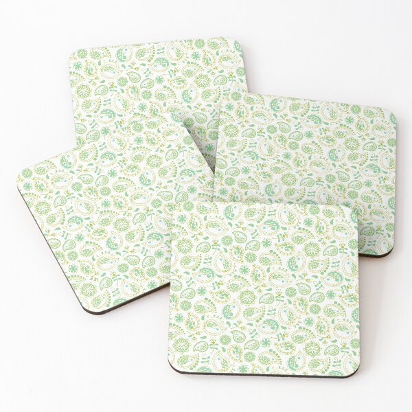 Item preview, Hedgehog Paisley_Green and White designed and sold by miavaldez.