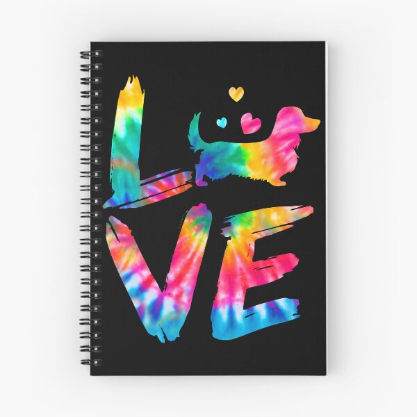 Item preview, Long Haired Dachshund Dog Love Tie Dye Design designed and sold by rafaeltto.