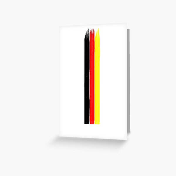 Carte De Vœux Drapeau Allemand Couleurs Rayures V2 Par Ideasfinder Redbubble