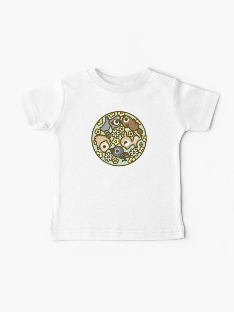 Baby T-Shirt, Woodland Animal Circular Pattern designed and sold by PaolaOpal