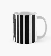 Black and white graphic tunnel Mug