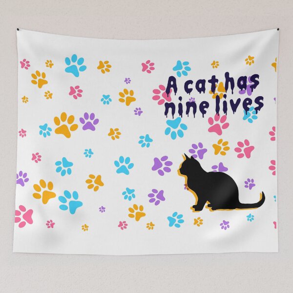Item preview, A cat has nine lives designed and sold by bakerelassioui.
