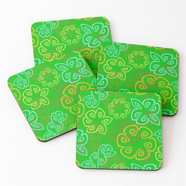 Item preview, Sunspot 3 on Bright Green Half-drop Repeat 5748 designed and sold by Art in My Loft.