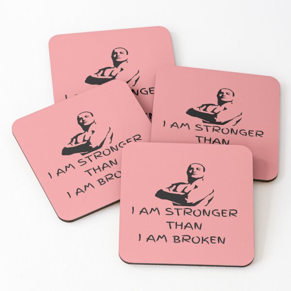 Item preview, I AM STRONGER THAN I AM BROKEN - Quote designed and sold by PraArts2002.