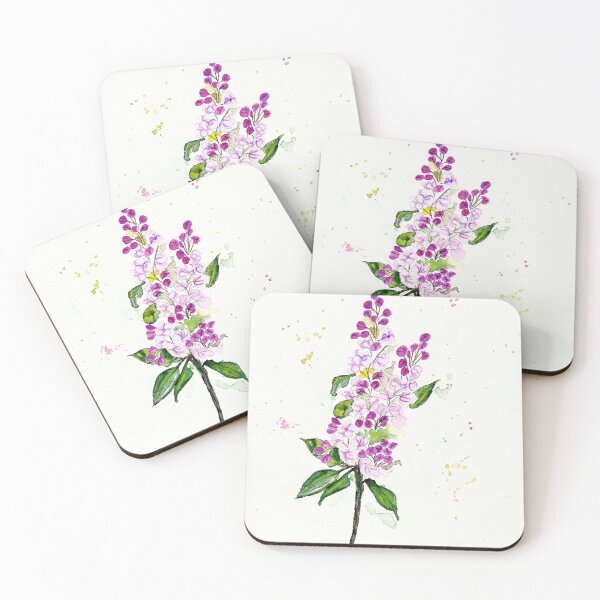 Item preview, A lilac branch with flowers and buds designed and sold by Cacatuart.