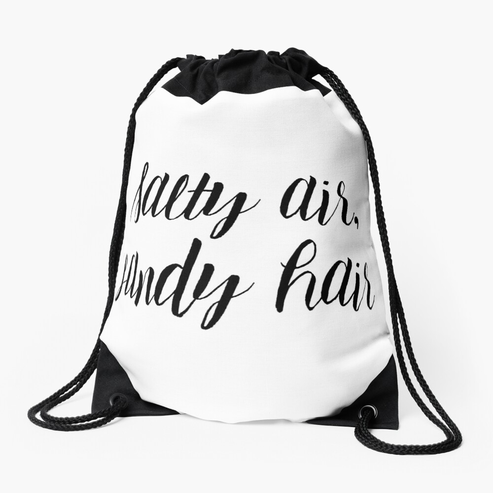 Salty Air, Sandy Hair Drawstring Bag