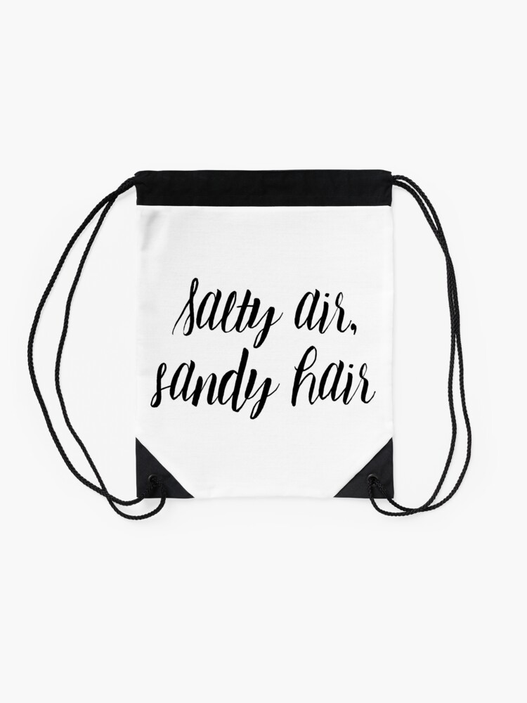 Alternate view of Salty Air, Sandy Hair Drawstring Bag