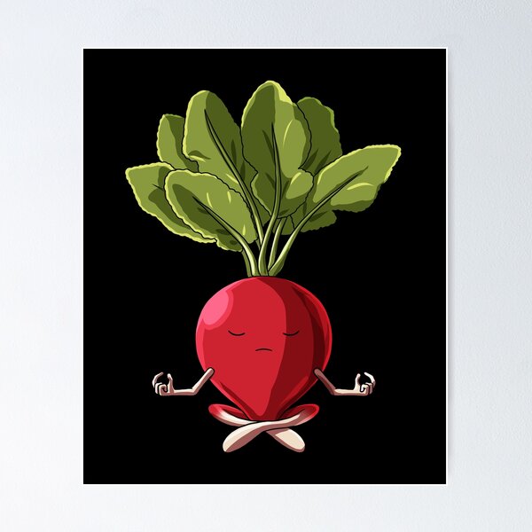 Item preview, Funny Yoga Vegetable Meditating Radish designed and sold by UpYourSelf.