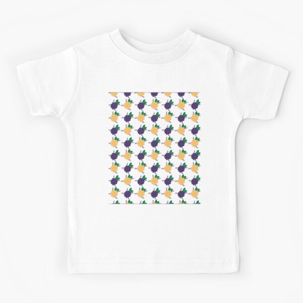 Pink and Purple flower. Floral in cute design with gold leafs pattern   Kids T-Shirt for Sale by Blue Artist