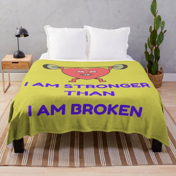 Item preview, I AM STRONGER THAN I AM BROKEN - Quote designed and sold by PraArts2002.