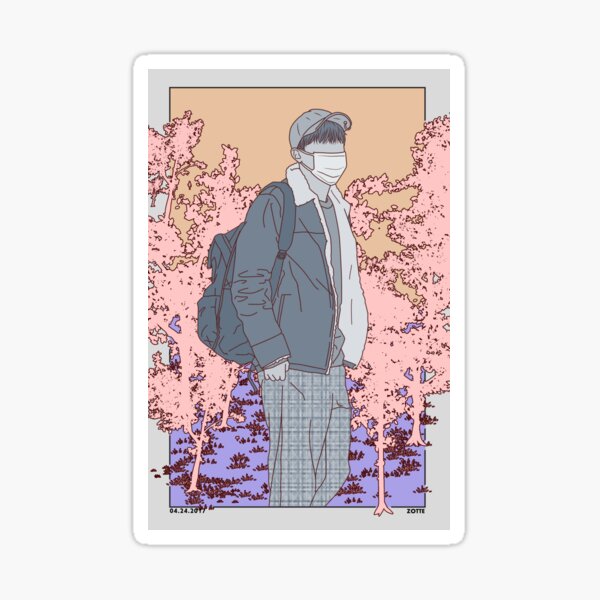 BTS Jimin Airport Fashion Matte Vinyl Stickers Journaling 