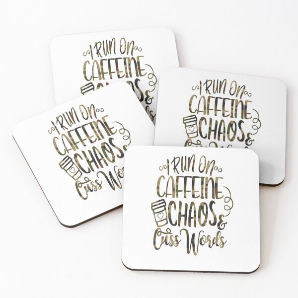 Item preview, I Run On Caffeine Choas and Cuss Words designed and sold by Audreycarro77.