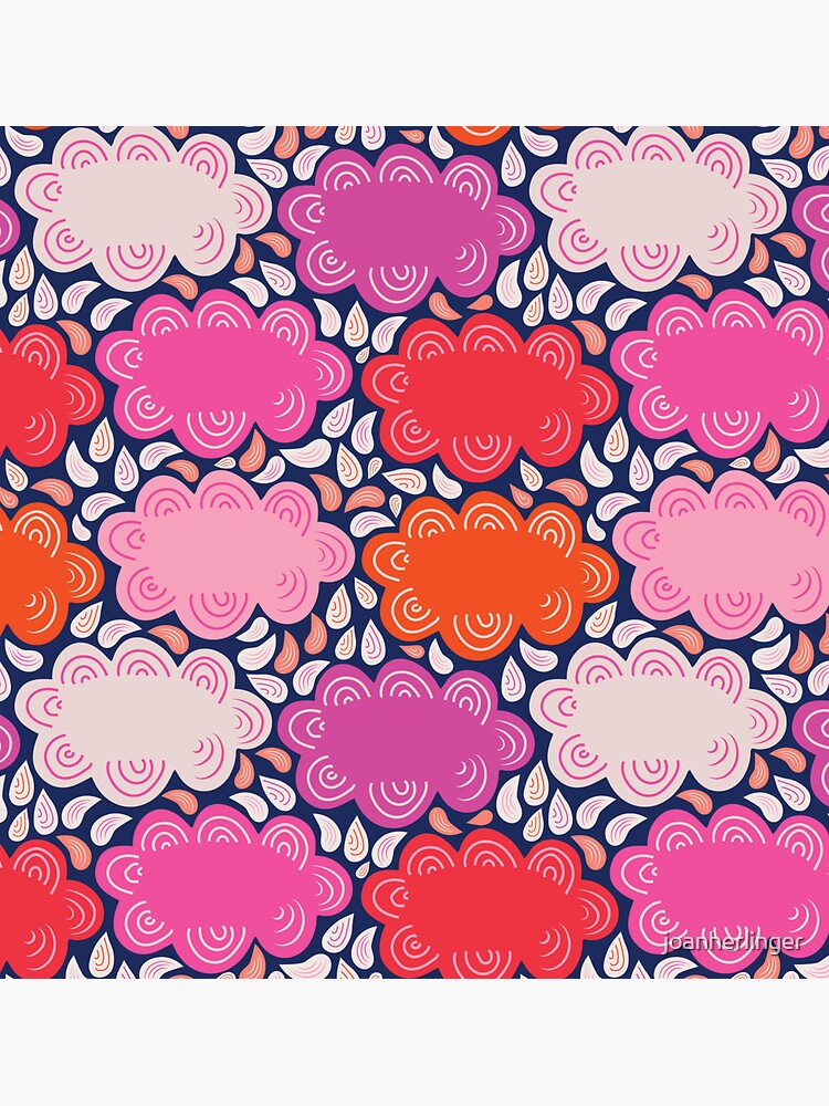 Thumbnail 3 of 3, Sticker, Pink Clouds designed and sold by joanherlinger.