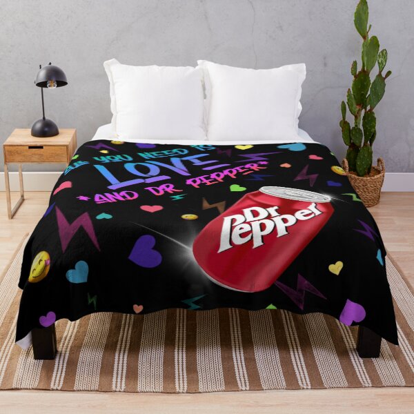 Item preview, All You Need is Love and Dr. Pepper!  Retro 80s inspired design with hand drawn soda can emojis & hearts designed and sold by MunsyArt.