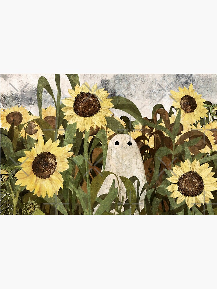 Thumbnail 2 of 2, Laptop Sleeve, There's A Ghost in the Sunflower Field Again... designed and sold by katherineblower.