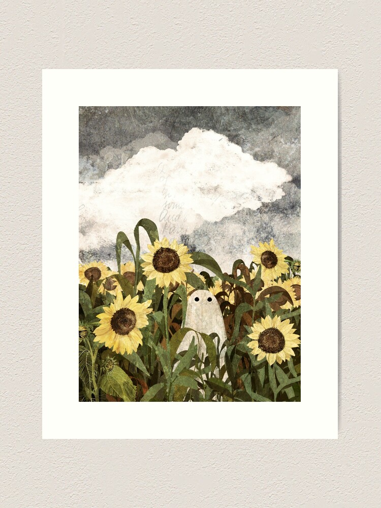 Alternate view of There's A Ghost in the Sunflower Field Again... Art Print
