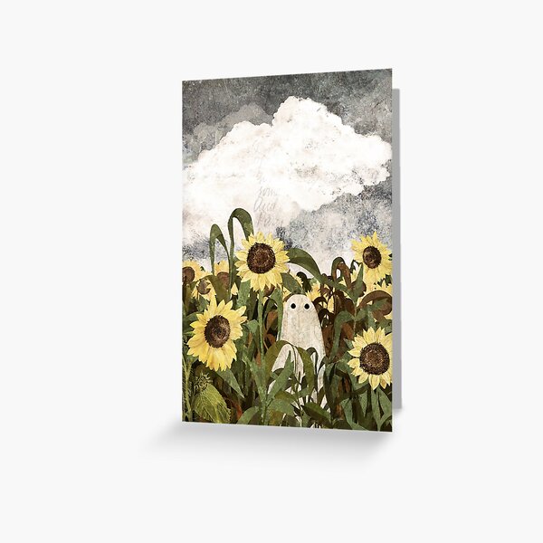 There's A Ghost in the Sunflower Field Again... Greeting Card