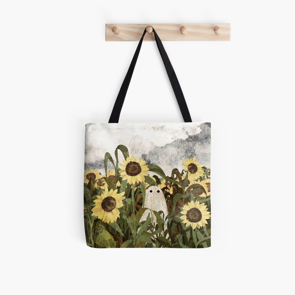 There's A Ghost in the Sunflower Field Again... Tote Bag