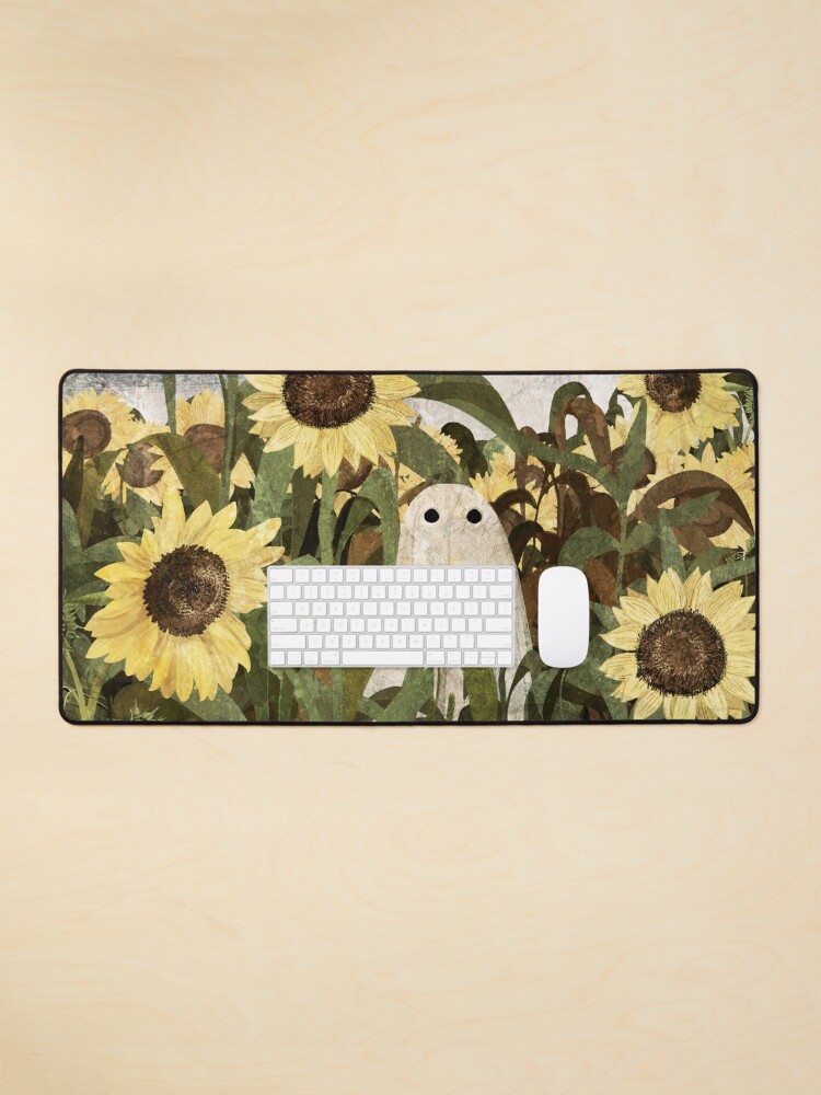 Thumbnail 1 of 5, Mouse Pad, There's A Ghost in the Sunflower Field Again... designed and sold by katherineblower.
