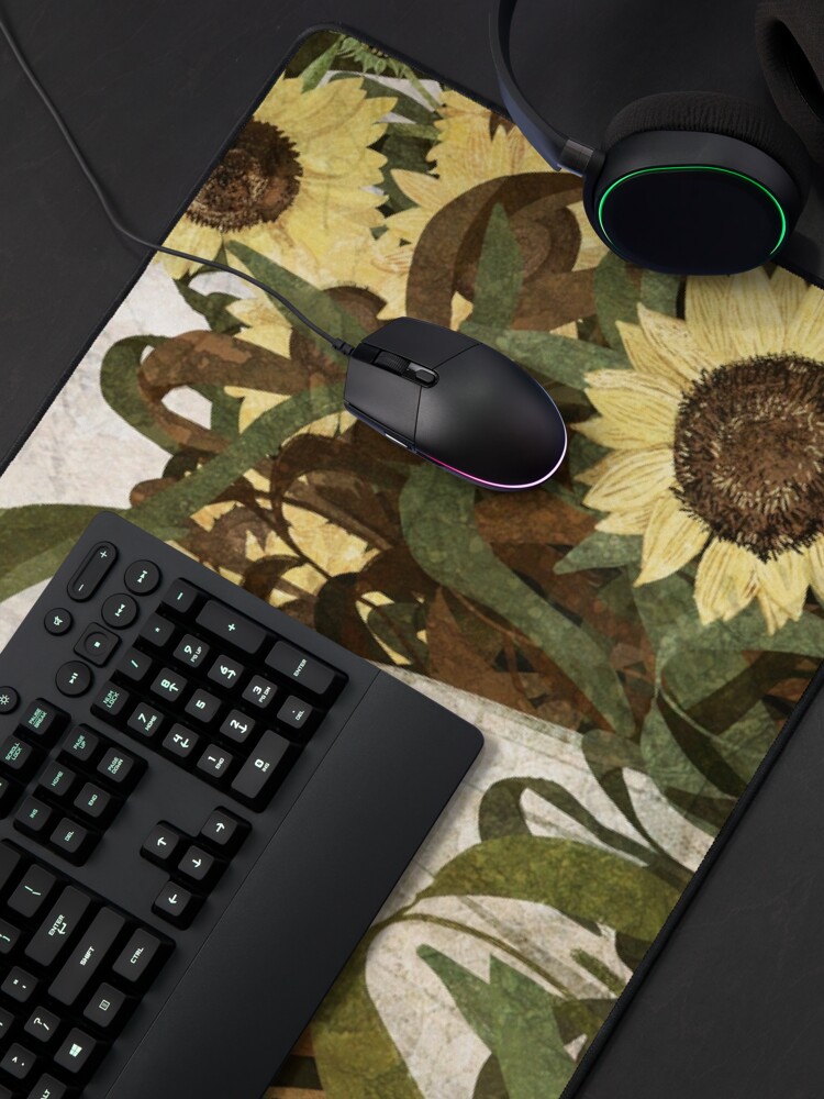 Thumbnail 4 of 5, Mouse Pad, There's A Ghost in the Sunflower Field Again... designed and sold by katherineblower.