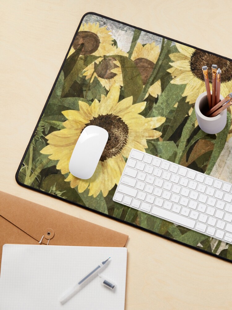 Thumbnail 3 of 5, Mouse Pad, There's A Ghost in the Sunflower Field Again... designed and sold by katherineblower.