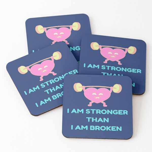 Item preview, I AM STRONGER THAN I AM BROKEN - Quote designed and sold by PraArts2002.