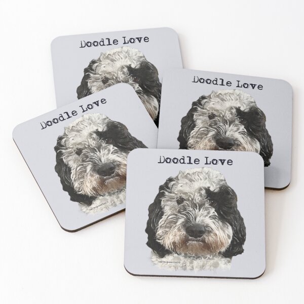 Item preview, Black and White Doodle Dog  designed and sold by Happy Dog Doodles.