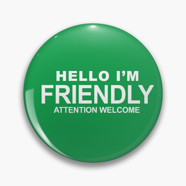 Item preview, Hello I'm Friendly Dog Color-Coded Green Dog/Cat/Pet Bandana Scarf designed and sold by NorthMerchCo.