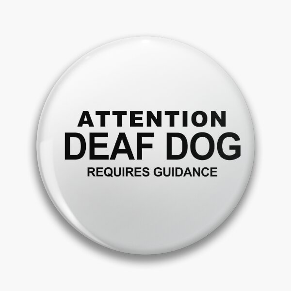 Item preview, Attention Deaf Dog Color-Coded White Dog/Cat/Pet Bandana Scarf designed and sold by NorthMerchCo.