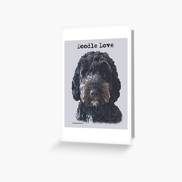 Black Doodle Dog Greeting Card