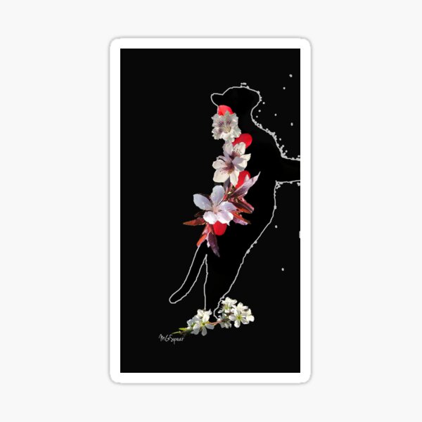 Floral Kitty Sticker